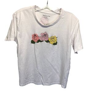 Rebellious One WOMANS "ROSES Graphic" T-Shirt Size Small Indie Kid Y2K/90's